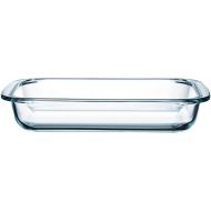 NUTRIUPS Mini Glass Baking Dish for Oven Glass Pan for Cooking Small Glass Casserole Dish Rectangular Baking Pan Glass Oven Bakeware, 1 Piece (1 Quart)