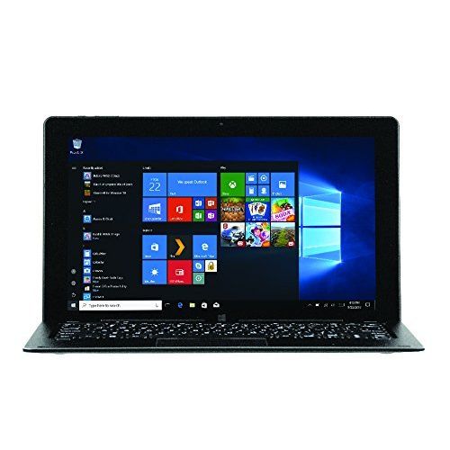  NUVISION 2 in 1 Tablet and Laptop with Windows 10 Home OS, Black, 11.6 (Certified Refurbished)