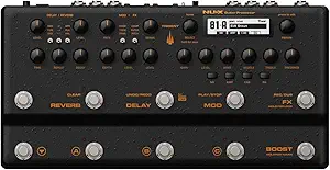 NUX Trident Multi Effects Processors with Adaptor, TSAC-4K Amp Modeling Algorithm, 27 Cab IRs,1024 Sample Resolution