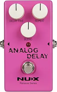 NUX Analog Delay Guitar Effect Pedal 100% analogue circuit,warm sounding analog delay effect from the 80's