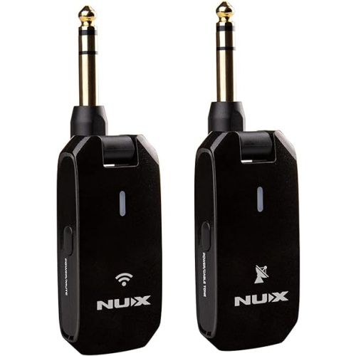  NUX C-5RC 5.8GHz Wireless Guitar System for Active or Passive Pickup Guitar, Charging Case included, UHF Guitar Wireless Transmitter Receiver Low Interference, Auto Match