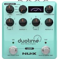 NUX Duotime Stereo Delay Pedal with Independent Time,Analog Delay,Tape Echo,Digital Delay,Modulation Delay and Verb Delay