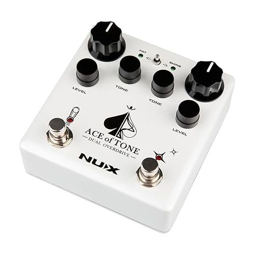  NUX ACE of Tone Dual Overdrive Pedal stacked with Tubeman MKII and Morning Star