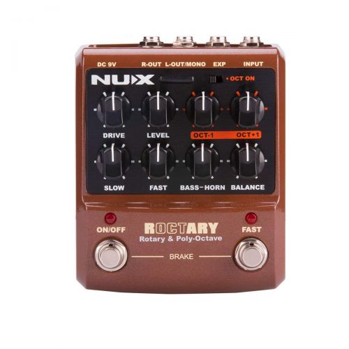  NUX Roctary force guitar effects pedal Rotary Speaker Simulator and cabinet polyphonic Octave effect 2 in 1