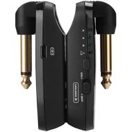 NUX B-2 Wireless Guitar System 2.4GHz Rechargeable 4 Channels Wireless Audio Transmitter Receiver 4ms Latency for Passive Guitar (Black)