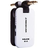 NUX B-2 Wireless Guitar System 2.4GHz Rechargeable 4 Channels Wireless Audio Transmitter Receiver (White)