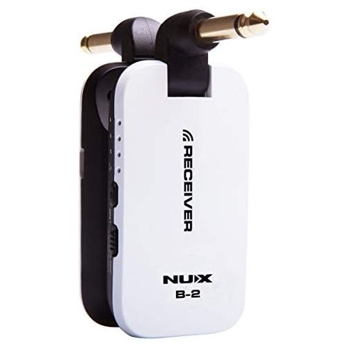  NUX B-2 Wireless Guitar System 2.4GHz Rechargeable 4 Channels Wireless Audio Transmitter Receiver (White)