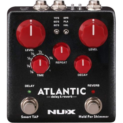  NUX Atlantic Multi Delay and Reverb Effect Pedal with Inside Routing and Secondary Reverb Effects