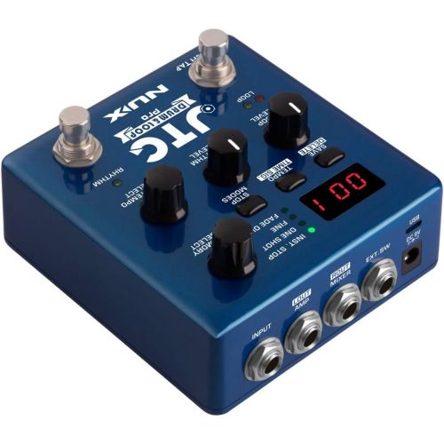  NUX JTC PRO Drum Loop PRO Dual Switch Looper Pedal 6 hours recording time 24-bit and 44.1 kHz sample rate