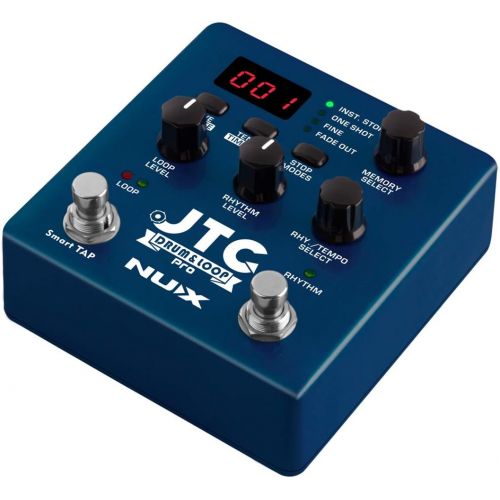  NUX JTC PRO Drum Loop PRO Dual Switch Looper Pedal 6 hours recording time 24-bit and 44.1 kHz sample rate