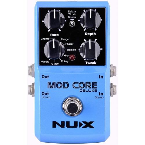  NUX MOD Core DELUXE Chorus/Flanger/Phaser/Rotary Guitar Effect Pedal 8 Modulation Effects Preset Tone Lock