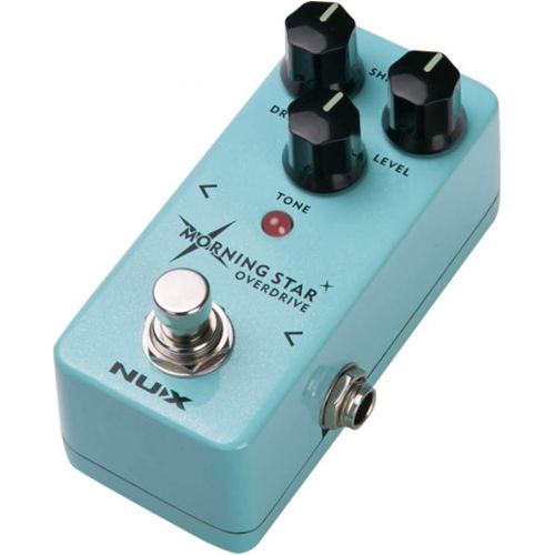  NUX Morning Star Guitar Overdrive Effect Pedal Blues-break Overdrive with an extra Treble touch option,True Bypass or Buffer Bypass