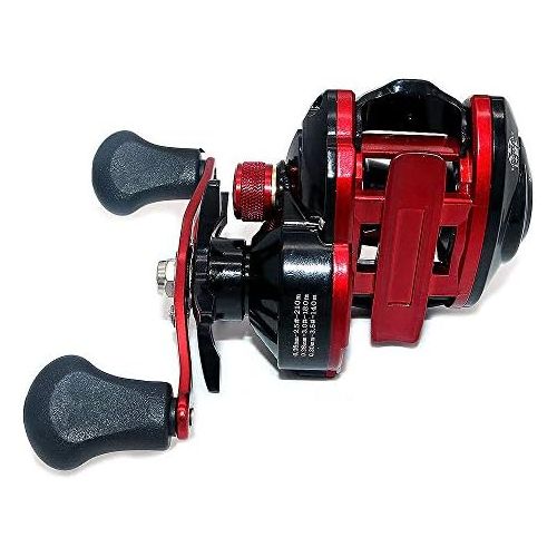  [아마존베스트]NUZAMAS Baitcaster Reel Fishing Reels 8.1:1 High Speed with Adjustable Brake System Ball Bearing Left Handed Sea Baitcasting Fishing Reel