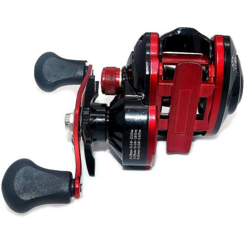  [아마존베스트]NUZAMAS Baitcaster Reel Fishing Reels 8.1:1 High Speed with Adjustable Brake System Ball Bearing Left Handed Sea Baitcasting Fishing Reel