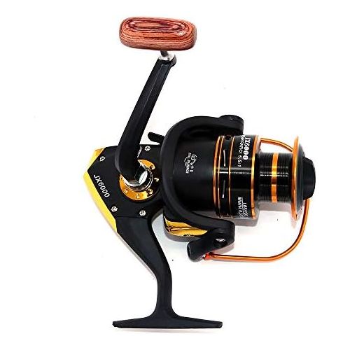  [아마존베스트]NUZAMAS AF6000 Fishing Reels - 12 + 1 Ball Bearing Lightweight Smooth Spinning Reels Max 12 kg pulling force, sat.