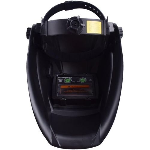  Nuzamas Solar Powered Auto Darkening Welding Helmet Mask Weld Simple Black Face Protection for Arc Tig Mig Grinding Plasma Cutting with Adjustable Shade Range DIN49-13 UVIV prote