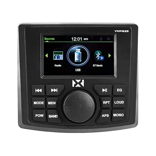  NVX VMPS35 Gauge Style Marine Stereo with Bluetooth and a 3