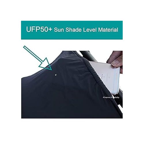  50+UPF Sunshade Extension Compatible with GB Pockit+ All City,Sun Visor UV Protect for Baby Stroller,Baby Stroller Summer Accessories, SUN002