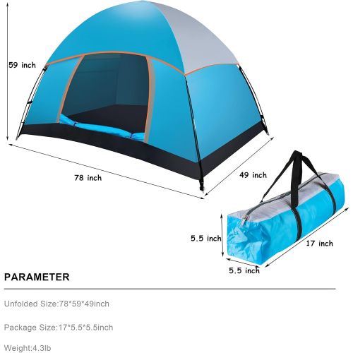  N/W Wingedsteed 1-2 Persons Lightweight Backpacking Dome Camping Tent with Double Layer,Portable Carry Bag for Family,Outdoor,Hiking, Fishing