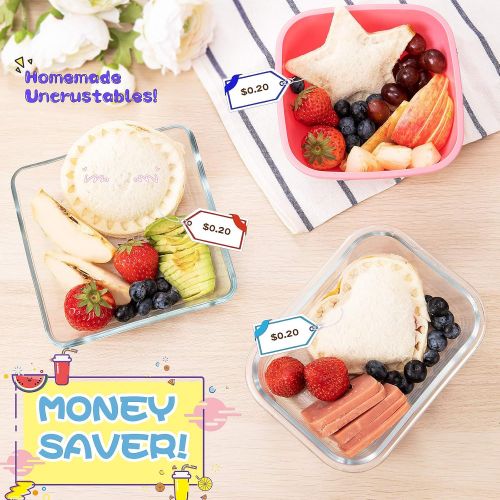  N/W Sandwich Cutter and Sealer - Decruster Sandwich Maker - Cut and Seal - Great for Lunchbox and Bento Box - Boys and Girls Kids Lunch - Sandwich Cutters for Kids
