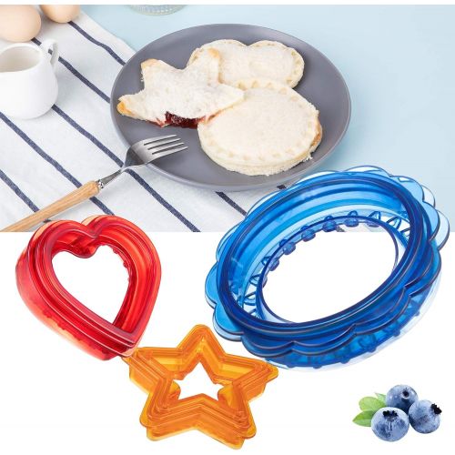  N/W Sandwich Cutter and Sealer - Decruster Sandwich Maker - Cut and Seal - Great for Lunchbox and Bento Box - Boys and Girls Kids Lunch - Sandwich Cutters for Kids