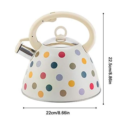  [아마존베스트]N/W Kettle Induction Stainless Steel Gas Stove Camping Whistling Kettle Kettle for Stoves Tea Kettle for Outdoor Picnic Hiking 3L