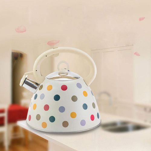  [아마존베스트]N/W Kettle Induction Stainless Steel Gas Stove Camping Whistling Kettle Kettle for Stoves Tea Kettle for Outdoor Picnic Hiking 3L