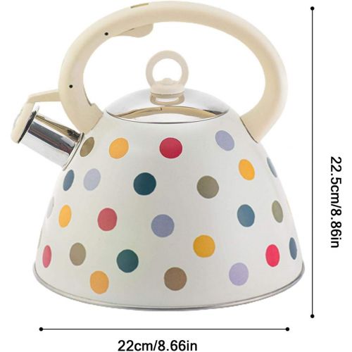  [아마존베스트]N/W Kettle Induction Stainless Steel Gas Stove Camping Whistling Kettle Kettle for Stoves Tea Kettle for Outdoor Picnic Hiking 3L