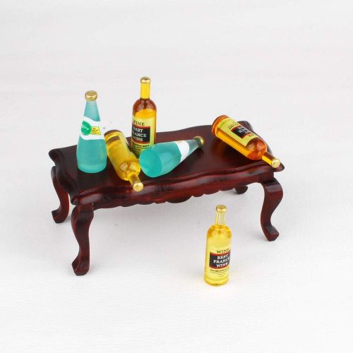  NWFashion 6PCS Champagne Wine Bottle Miniature Toy for Dollhouse and Party