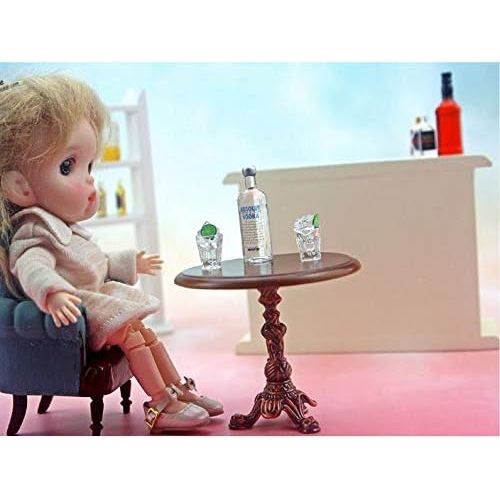  NWFashion Miniature Vodka Wine Bottle for Dollhouse Kitchen Scenery Accessories (6PC)