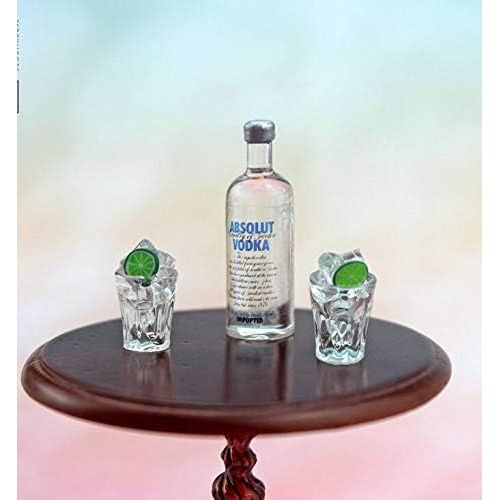  NWFashion Miniature Vodka Wine Bottle for Dollhouse Kitchen Scenery Accessories (6PC)