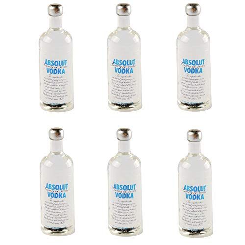  NWFashion Miniature Vodka Wine Bottle for Dollhouse Kitchen Scenery Accessories (6PC)