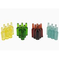 NWFashion 24PCS 4Colors Mixed Miniature 1 12 Scale Wine Beer Bottle, Dollhouse Kitchen Food Accessories
