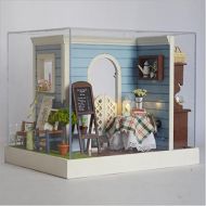 NWFashion DIY Creative 360 View Miniature House Wooden Kits Dollhouse with Furnitire (Marys Baking)