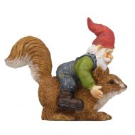 /NWWholesaler Gnome Riding Squirrel Fairy Garden Figurine - Fairy Garden Ideas, Fairy Garden Gift, Nordic Gnome, Scandinavian Gnome, Fairy Garden kit