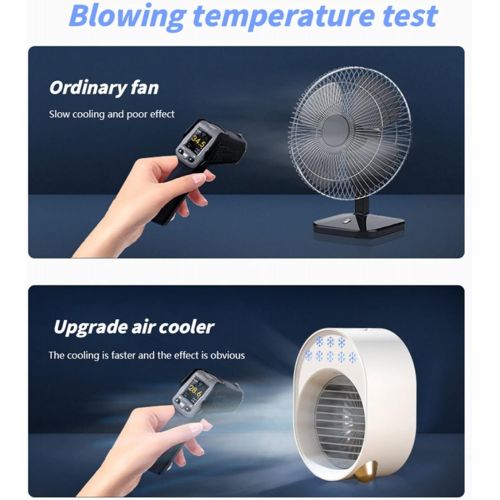  NXqilixiang Portable Air Conditioner Small Fan, Desktop Cooling Fan, Mini Evaporative Cooler Is Suitable For Room, Home, Office, Dormitory Sterilizer, Humidifier And Purifier (green)