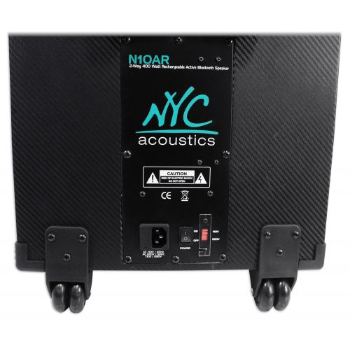  NYC Acoustics N10AR 10 Rechargable Powered Speaker w Bluetooth Party LightsMic, 10 inch