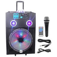 NYC Acoustics N15AR 15 600w Rechargeable Powered Bluetooth Party Speaker with Mic
