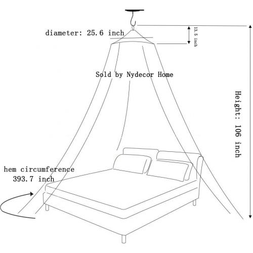  [아마존베스트]NYDECOR Mosquito Net Bed Canopy Netting Curtains Princess Stars Indoor Outdoor Dome Play Reading Nook Tent for Girls Boys Kids,White