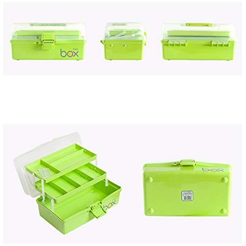  NYDZDM First aid kit Storage Box, Household Portable Pill Drug Medical Storage Box Organizer for Home, Travel, Camping, Office (Color : Green)