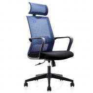 NYW-HY Office Desk Chair, Mesh Ergonomic Computer Task Chair Swivel High-Back Executive Office Chair with Armrest Headrest,Blue