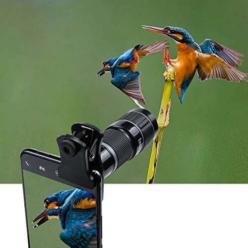  [아마존베스트]NYimage Phone Zoom Lens 20 X- Cell Phone Lens and Monocular Telescope, Phone Camera Lens for iPhone, Samsung, Android Smartphone (Black)