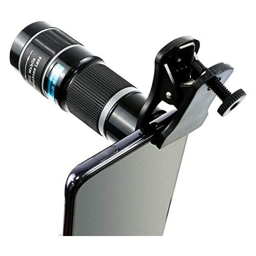  [아마존베스트]NYimage Phone Zoom Lens 20 X- Cell Phone Lens and Monocular Telescope, Phone Camera Lens for iPhone, Samsung, Android Smartphone (Black)