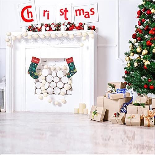  NZOOHY Dinosaur Christmas Christmas Stocking Custom Sock, Fireplace Hanging Stockings with Name Family Holiday Party Decor