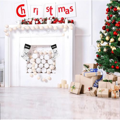  NZOOHY Cute Baby Penguins Star Christmas Stocking Custom Sock, Fireplace Hanging Stockings with Name Family Holiday Party Decor