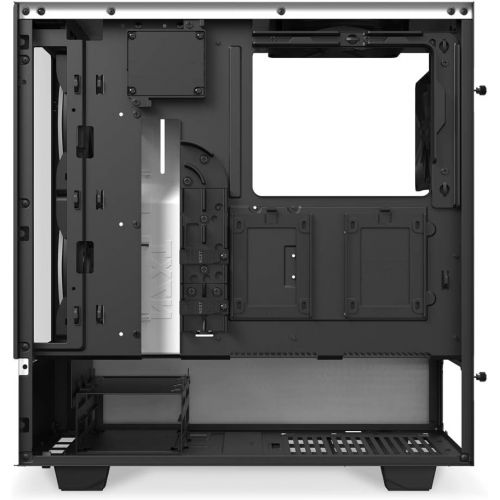  NZXT H510 Elite - CA-H510E-W1 - Premium Mid-Tower ATX Case PC Gaming Case - Dual-Tempered Glass Panel - Front I/O USB Type-C Port - Vertical GPU Mount - Integrated RGB Lighting - W
