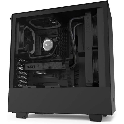  [아마존베스트]NZXT H510 - CA-H510B-B1 - Compact ATX Mid-Tower PC Gaming Case - Front I/O USB Type-C Port - Tempered Glass Side Panel - Cable Management System - Water-Cooling Ready - Black