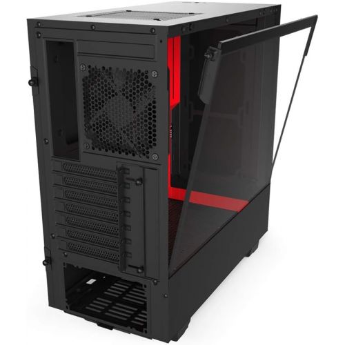  [아마존베스트]NZXT H510 - CA-H510B-BR - Compact ATX Mid-Tower PC Gaming Case - Front I/O USB Type-C Port - Tempered Glass Side Panel - Cable Management System - Water-Cooling Ready - Black/Red