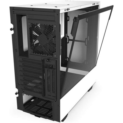  [아마존베스트]NZXT H510i - CA-H510i-W1 - Compact ATX Mid -Tower PC Gaming Case - Front I/O USB Type-C Port - Vertical GPU Mount - Tempered Glass Side Panel - Integrated RGB Lighting - White/Blac