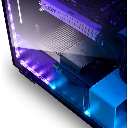  [아마존베스트]NZXT - LED Strips - AH-2SA30-D1 - x2 300mm RGB LED Lighting Strips - Magnetic and Double-Sided Tape  Simple Installation - Immersive Desktop Lighting System  PC Case Lighting Acc